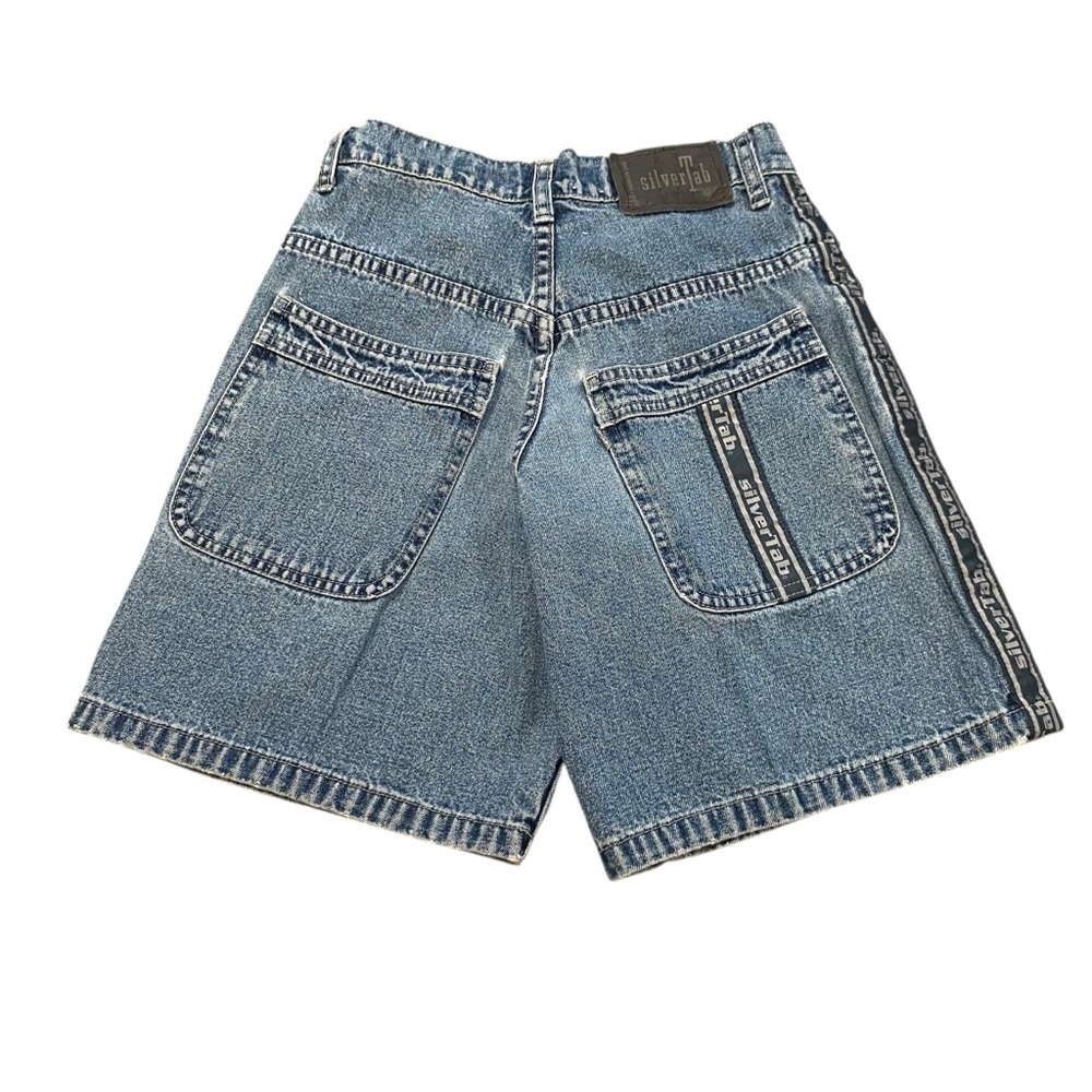 Vintage Kid’s Levi’s Silvertab Denim Blue Jean Shorts Jorts Utility Skate XS 8